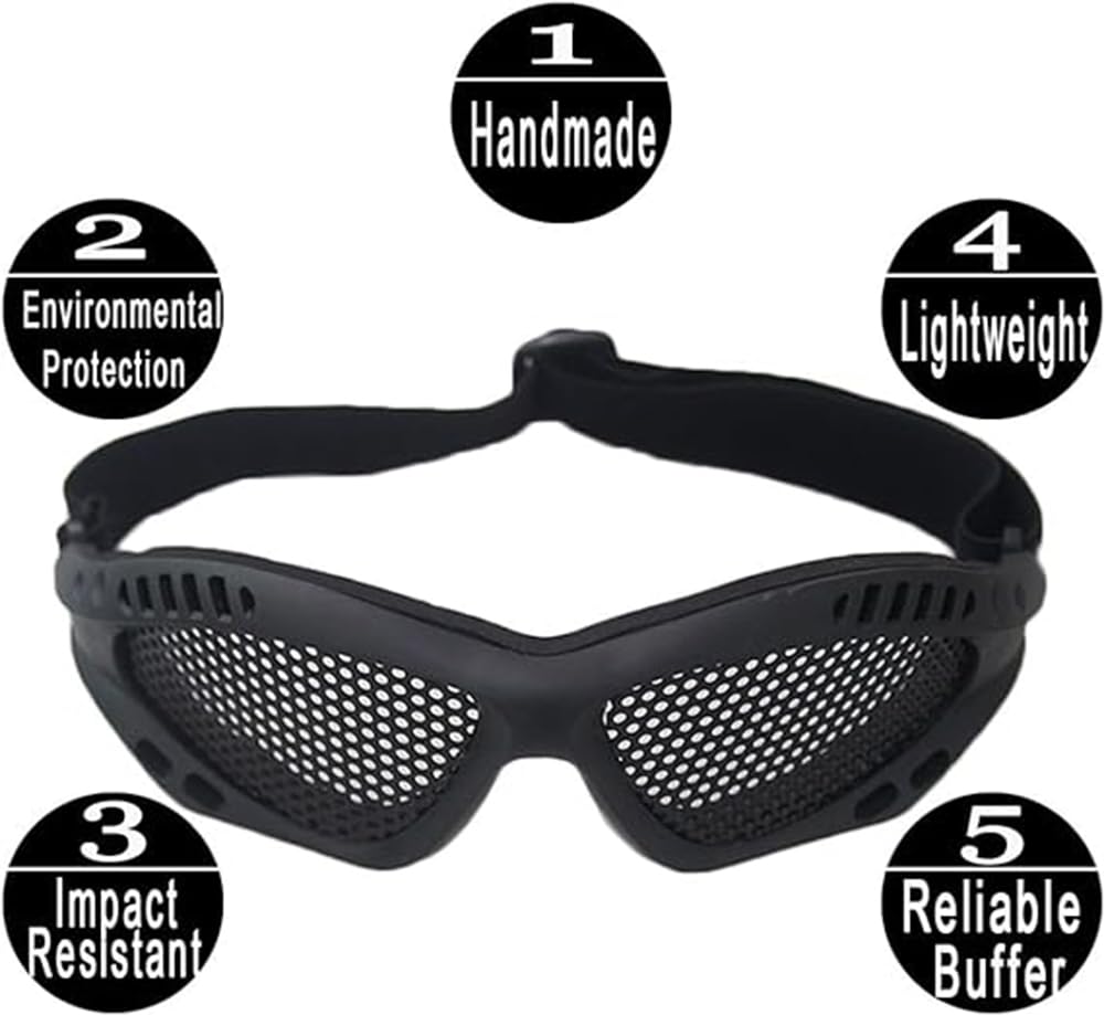 Tounlinx CS Safety Mesh Goggles Tactical Safety Anti Fog Glasses for Outdoor Games Sports Paintball Riding Hunting Cycling