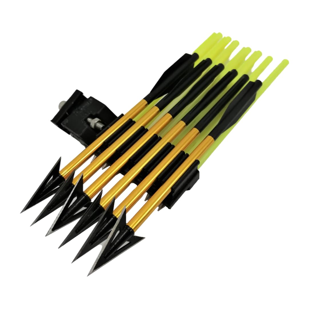 Picatinny Bolt Holder Quiver Accessory for Pistol Crossbow in Black (7+6 Right)