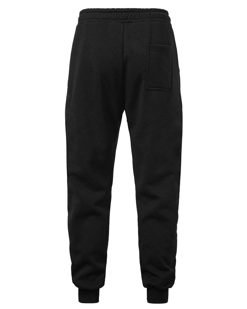 A WATERWANG Men's Fleece Sweatpants Heavyweight Cotton Tapered Joggers Workout Running Sweat Pants with Pockets Black XL