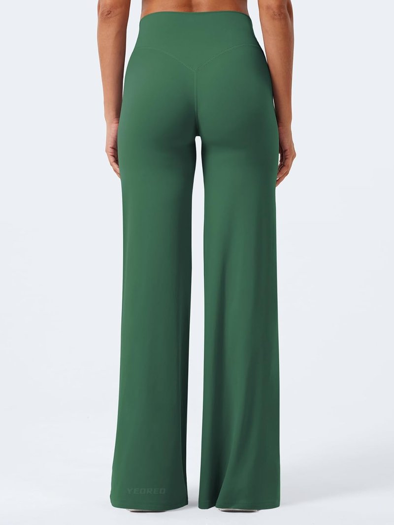 High Waist Yoga Pants - Women's No Front Seam Straight Leggings | Buttery Soft & Comfortable, Available in 29", 31.5", 33", 35"