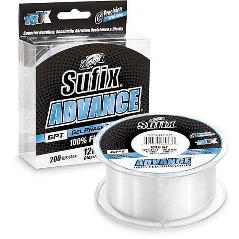 Sufix Advance Fluorocarbon Filler Spool 200 Yards