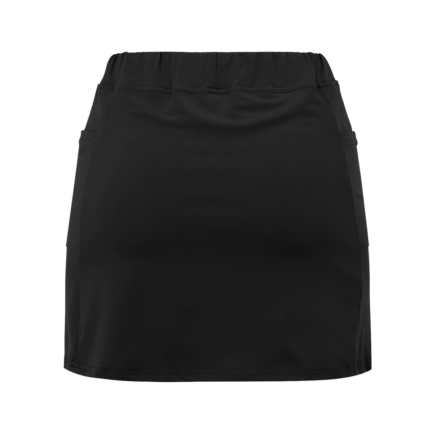 Generic Skorts for Women with Pockets - Lightweight Skirt Athletic Inner Shorts for Running Tennis Golf Workout Sports A-Black, 3X-Large