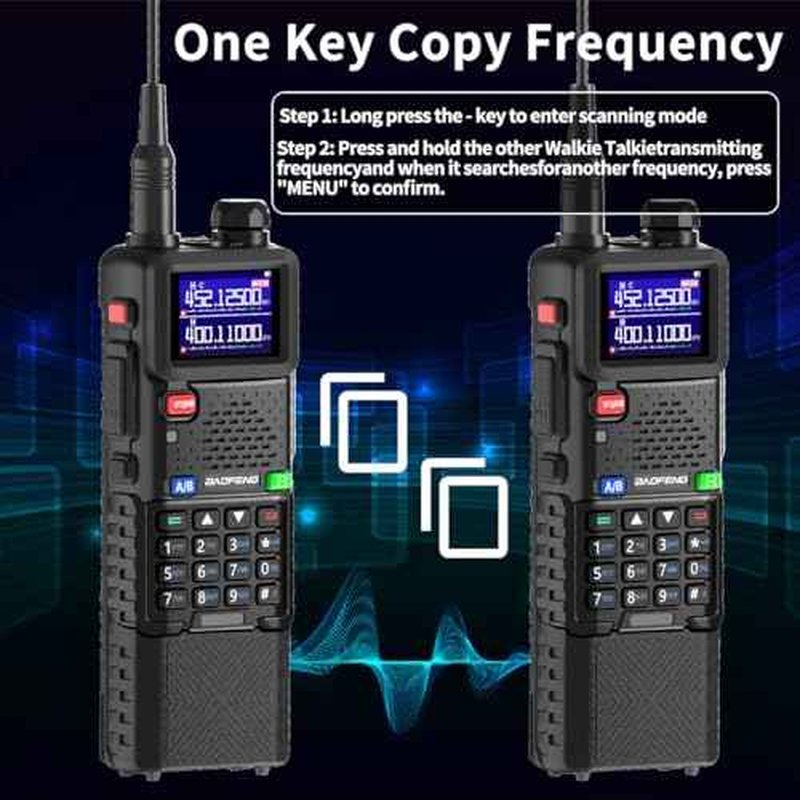 Baofeng Radio Ham Radio Long Range 5RM 10W Handheld NOAA Weather Radio 3800mAh Rechargeable Walkie Talkies for Adults with Programming Cable,USB-C Charging for Hunting Survival Gear,2 Pack