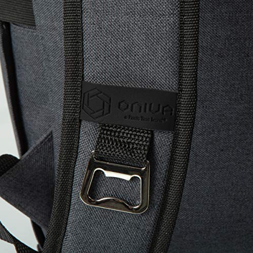 PICNIC TIME ONIVA - a Brand - OTG Roll-Top Cooler Backpack - Hiking Backpack Cooler - Soft Cooler Bag, (Heathered Gray)