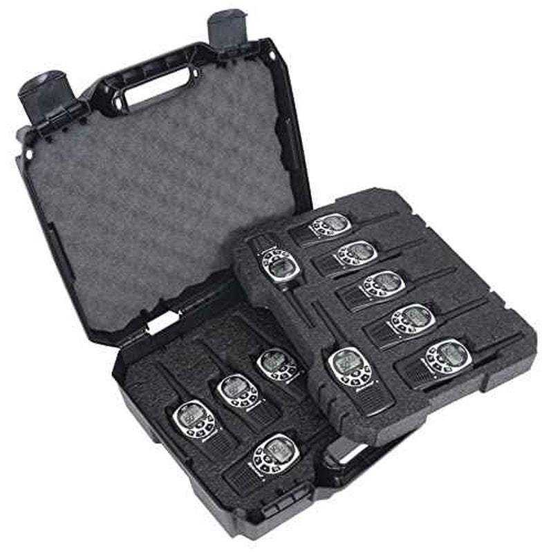 Case Club Travel Case - Fits 14 Midland GXT 1000 GMRS Radios or a Combination of Two-Way Radios and Chargers - Rugged Hard-Sided Walkie Talkie Carry & Storage Case for Your Midland Handheld Radios