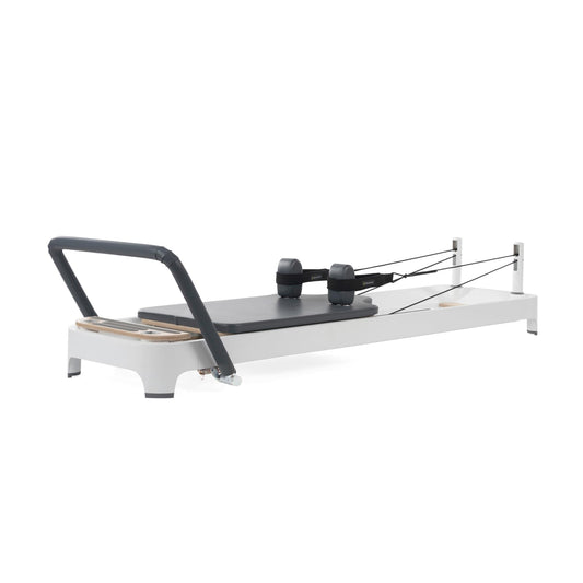 Balanced Body Allegro 2 Pilates Reformer with Standard Steel Footbar, Pilates Exercise Equipment for Home or Studio, Storm Upholstery