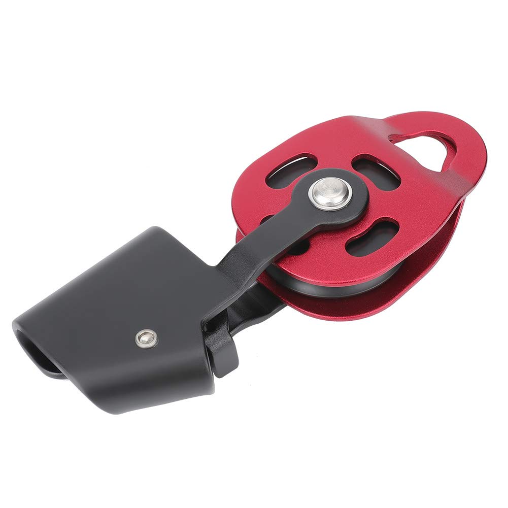 Keenso Climbing Pulley, 4KN Load Capacity, Aluminium Construction Single Rope Pulley, Compact and Durable for Indoor Climbing, Outdoor Climbing, Training Equipment, Home Gym
