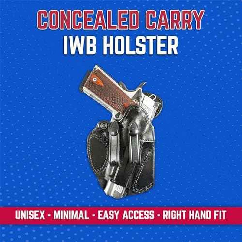 DeSantis Cozy Partner IWB Gun Holster - Compact Holster for Pistols, Concealed Carry, Fits Standard 1911 Models 4-5"" from COLT, S&W, SIG SAUER, Ruger, Kimber, Springfield - Right Hand Draw, Black