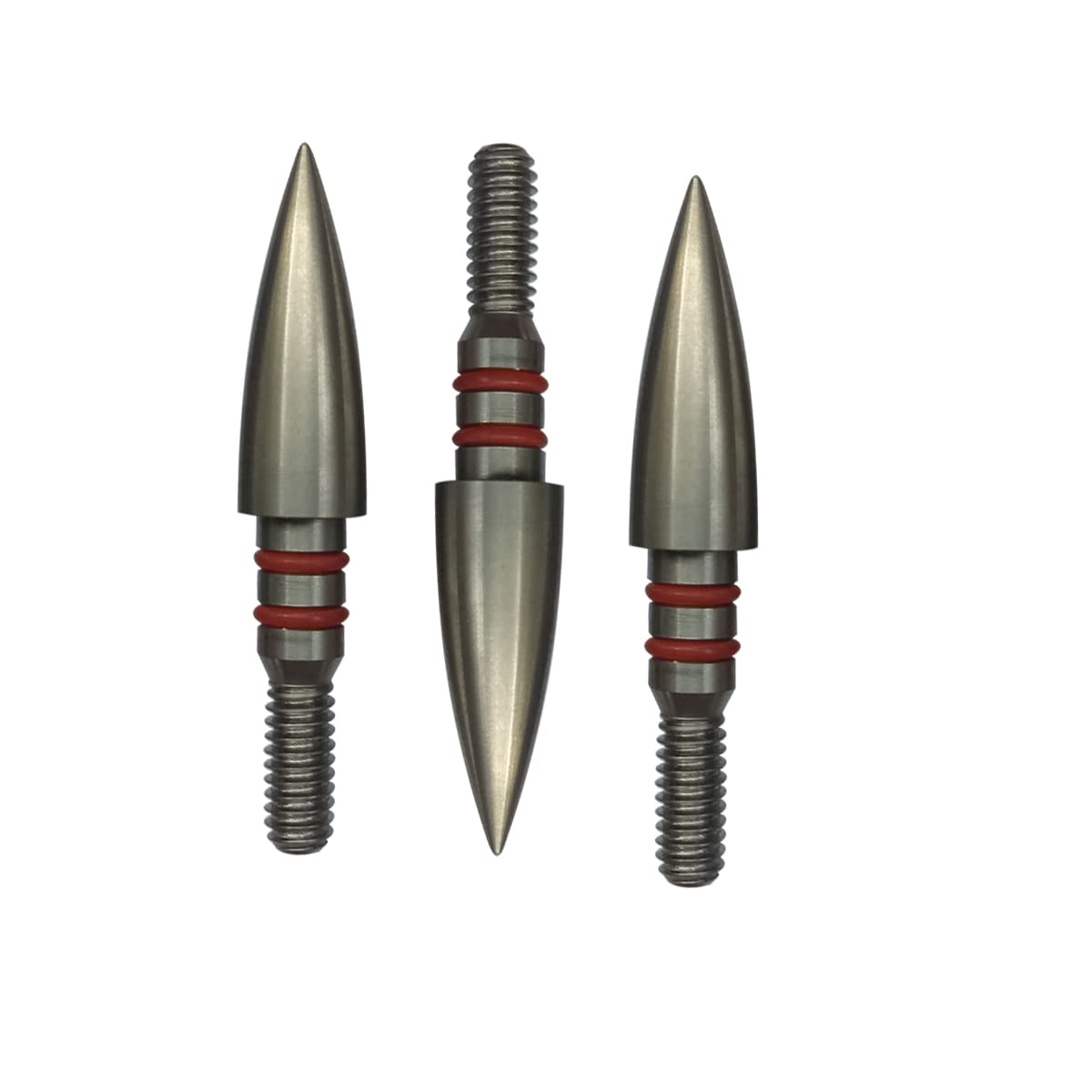 Aklisdlha Field Points arrowheads 100/125/150/200/300 Grains Archery Field Points,Stainless Steel Screw in Archery Field Tips and Broadheads (1 Dozen 12 PCS)(19/64″-100 Grains)