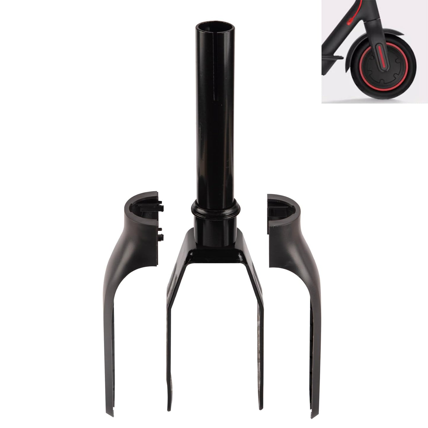 Incontesta Front Fork Replacement for M365/M365PRO, Aluminum Alloy Electric Scooter Fork with Plastic Cover Black, Anti-Wobble & Easy Install