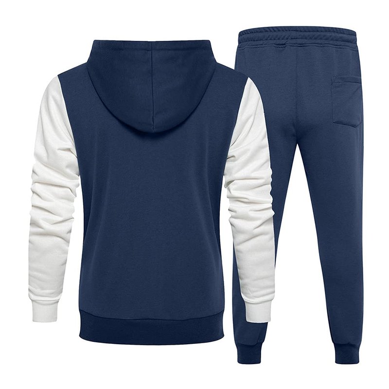 MANTORS Men's Activewear Full Zip Warm Tracksuit Sports Set Casual Sweat Suit TZ101 Blue XL