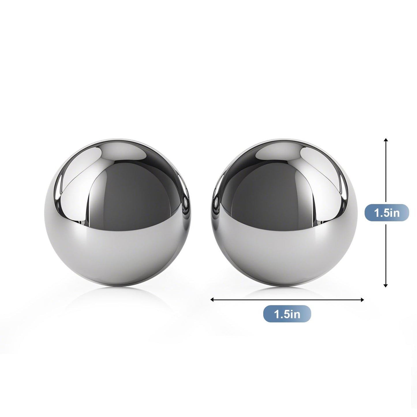 SDEMYI 1.5-inch Baoding Balls with Chime: Stainless Steel Baoding Balls, Hand Massage, Meditation Balls — Suitable for Home/Office Exercise, Stress Relief, Anxiety Reduction, and as Holiday Gifts