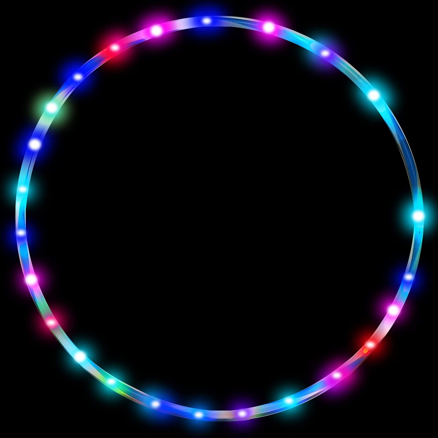 24in LED Light Up Dance Hoop for Kids Children, 60cm Hoops Exercise