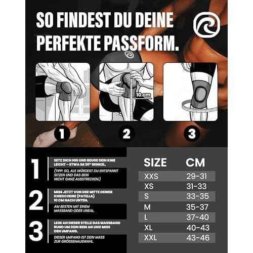 Rehband 5mm Knee Sleeves for Functional Training, Cross-Training & Powerlifting, Weightlifting Knee Support made of Neoprene, Unisex, Colour:White/Black - 1 Pair, Size:X-Small