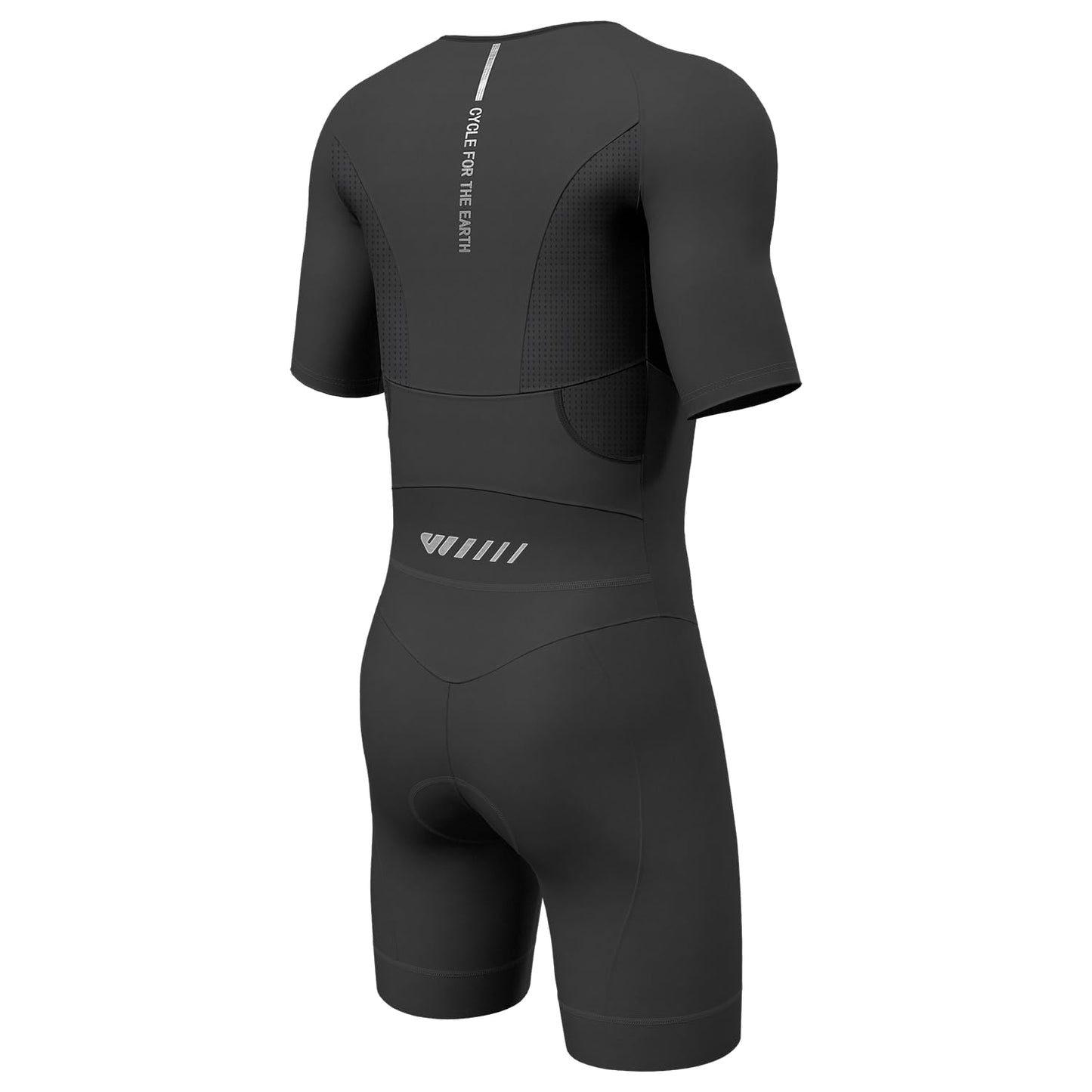 Lo.gas Triathlon Suits Mens,High Elasticity Breathable Quick-Drying Trisuit Race‌ Skinsuits Cycling Swimskin Bike Swim Run Black XX-Large