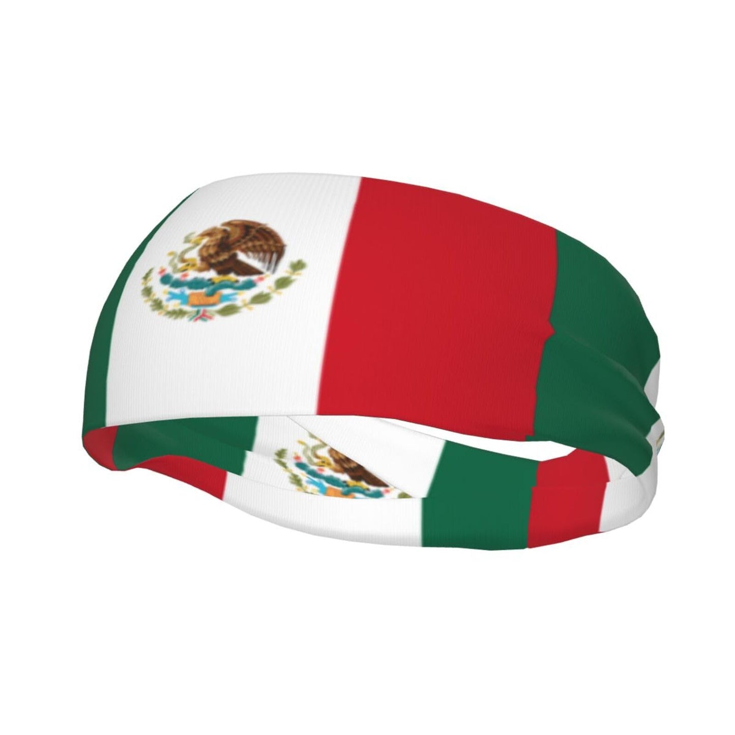 Sports Sweatband Headbands for Men and Women, Moisture-Wicking Athletic Flag of Mexico Design for Running, Yoga, Gym - Ideal for Sports Enthusiasts