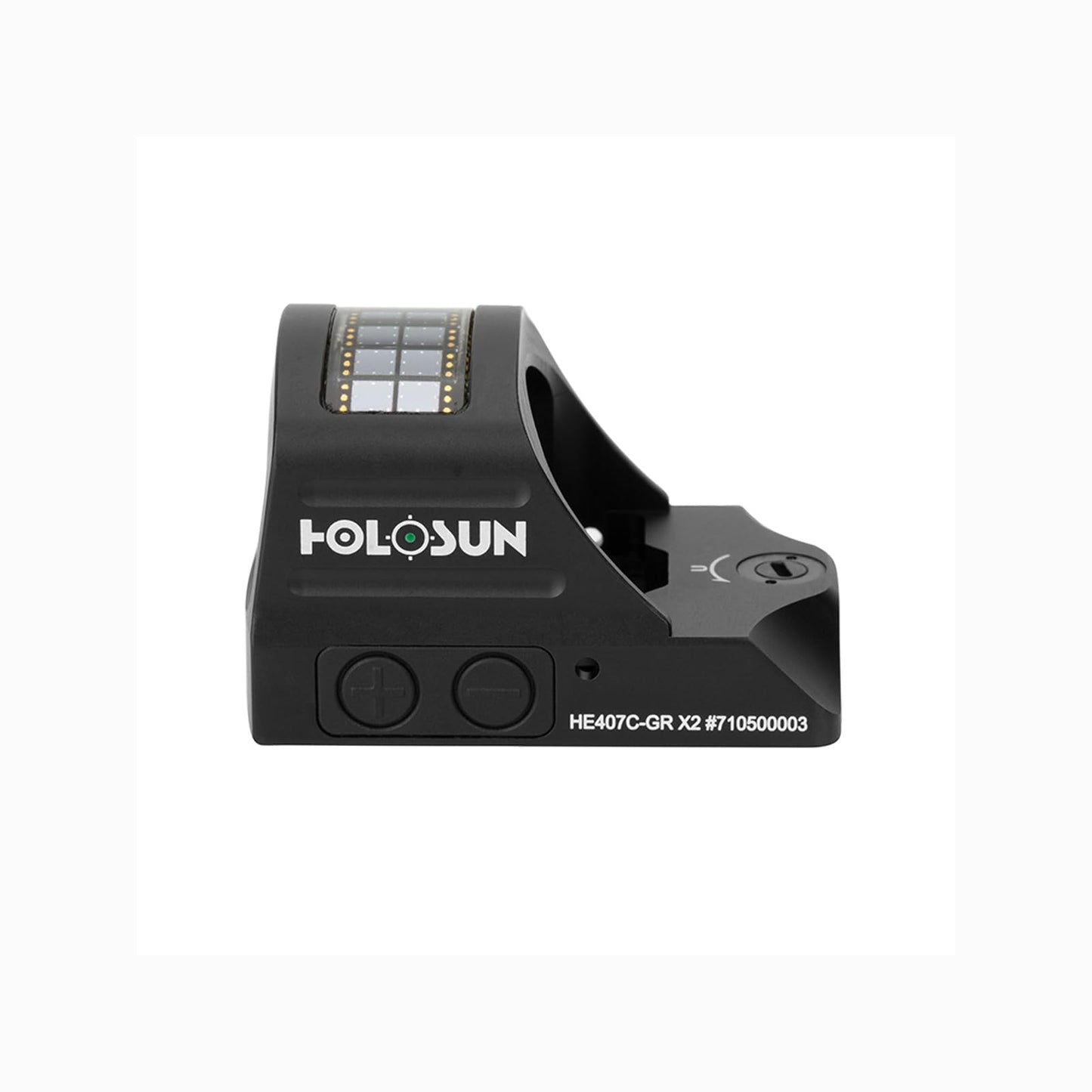 HOLOSUN HE407C-GR X2 Green 2 MOA Dot Open Reflex Sight - Durable Shake-Awake Solar Failsafe Parallax-Free Aluminum Pistol Sight for Full-Sized Handguns