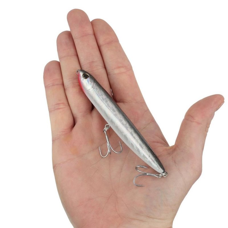 Berkley Saltwater Drift Walker Topwater Fishing Lure, Black Silver, 1/2 oz, 4.3in, Tail Weighted Design Tuned for Casting Distance, Equipped with Fusion19 Hook