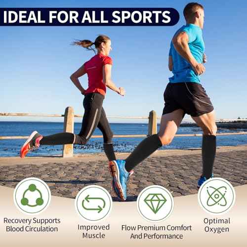 Compression Socks 15-30 mmHg for Men Women (3 Pairs) - Medical Stockings, Support Socks for Circulation, Deep Vein Thrombosis, Calf Cramps and Swelling