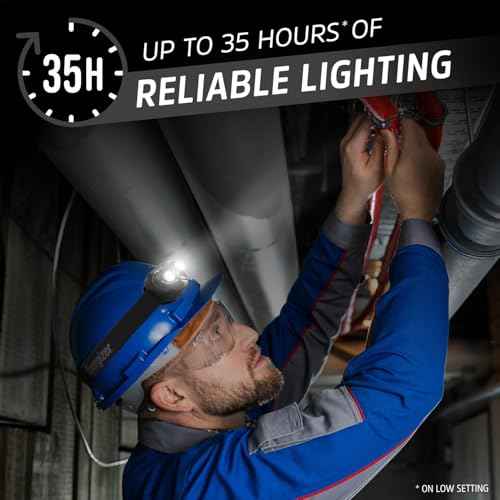 Energizer PRO-260 LED Headlamp (4-Pack), IPX4 Water Resistant Headlamps, High-Performance Head Light for Outdoors, Camping, Running, Storm, Survival LED Light for Emergencies (Batteries Included)