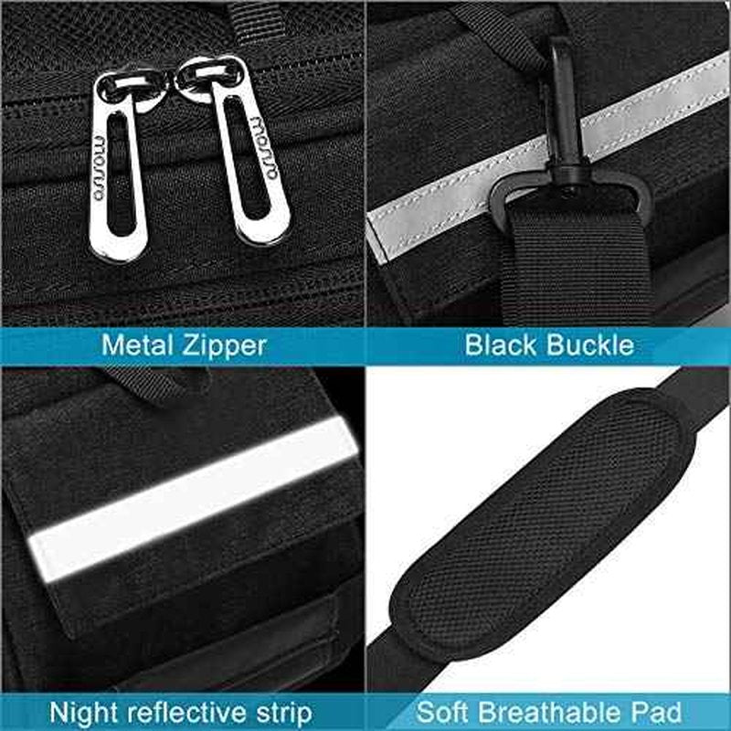 MOSISO Bike Rack Bag, Waterproof Bicycle Trunk Pannier Rear Seat Pouch Cycling Bike Carrier Backseat Storage Luggage Saddle Shoulder Bag