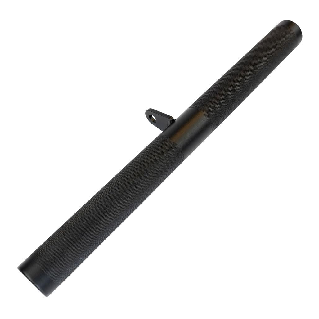 Body-Solid Tools (MB022FG) Fat Grip Straight Bar Cable Attachment for Biceps/Triceps Workout, Handle Bars for Rows and Curl Exercise, Home and Commercial Gym Attachments (Midnight Black)