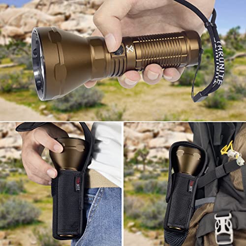 ThruNite Catapult Pro Rechargeable Flashlight, SFT70 LED, 1005 Meters Throw, 2713 High Lumens Bright Searchlight, Long Beam Distance Spotlight for Hiking, Camping, and Hunting - Desert Tan