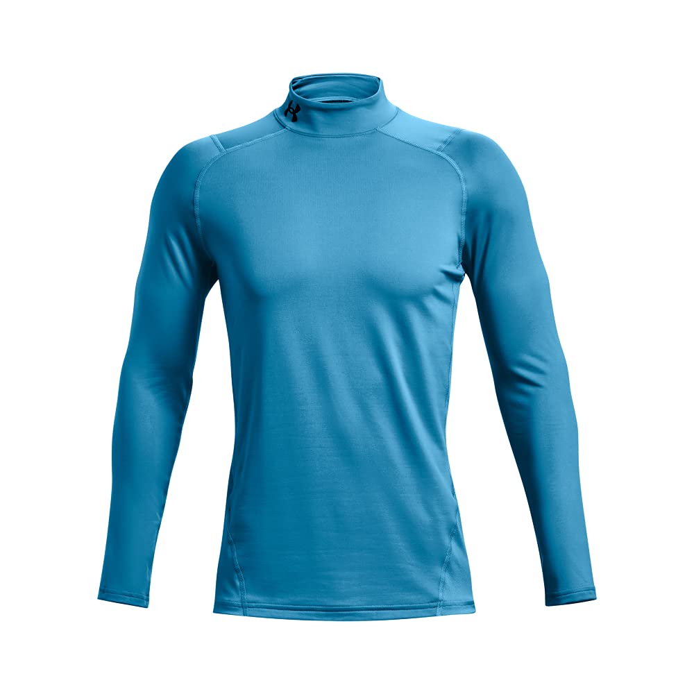 Under Armour Men's ColdGear Armour Fitted Mock, Radar Blue (422)/Black, X-Large