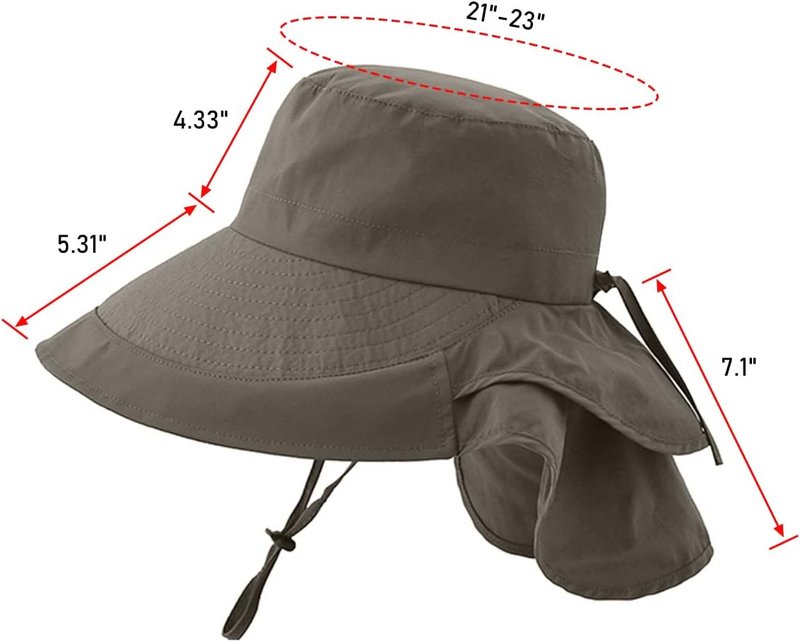 Women's Sun Hat - UPF 50+ Wide Brim with Ponytail Hole | Hiking Safari Neck Flap Hat
