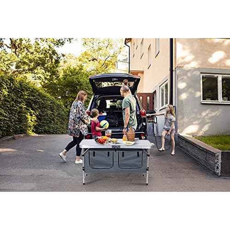 Nice C Camping Table, Folding Table Height Adjustable, Camp Table, Storage Kitchen Table, Lightweight Aluminum, with Carry Handle for Outdoor, Beach, BBQ, Picnic, Cooking, Festival, Indoor, Office
