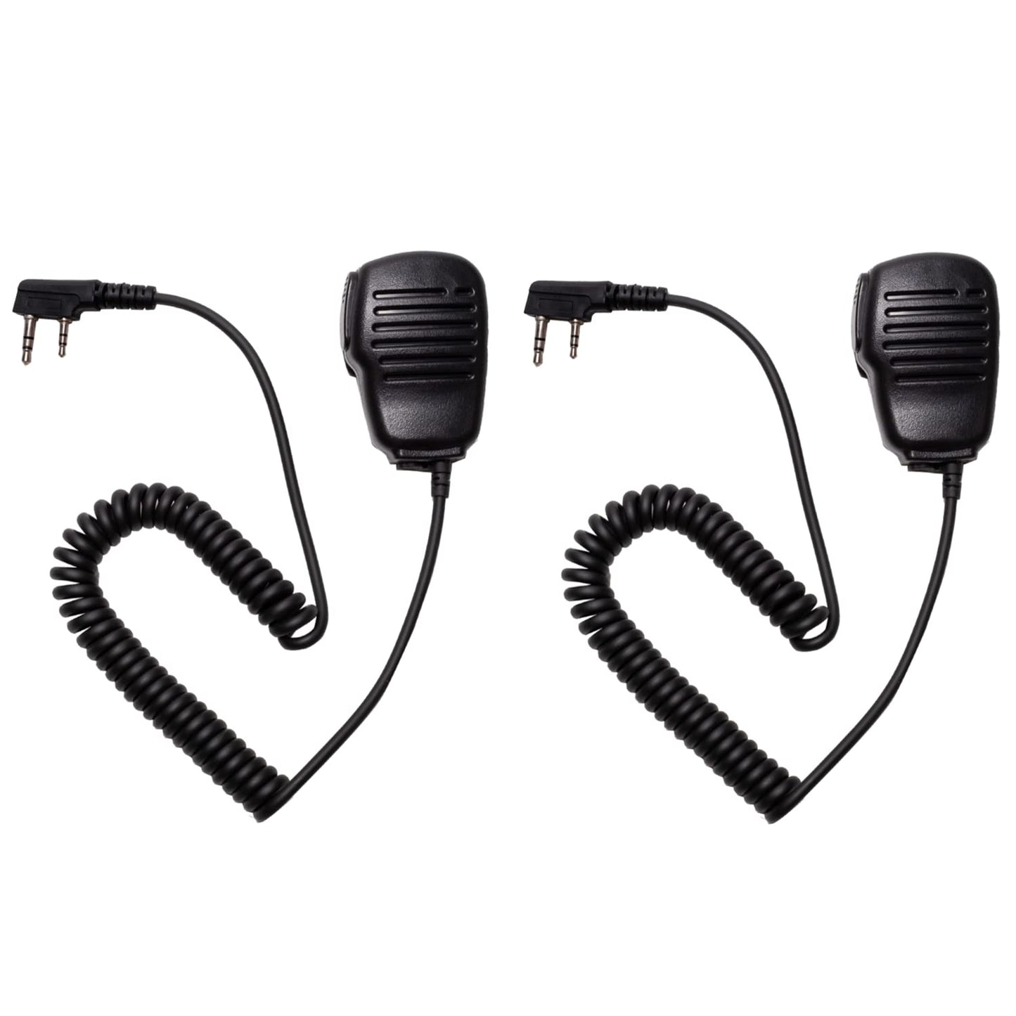 HEOPBIRD Walkie Talkie Speaker Mic Shoulder Microphone for Baofeng UV-5R BF-F8HP BF-888S Earpiece for Kenwood H-777 RT21 RT22 RT27 Arcshell AR-5 Two Way Radio, 2 Pack