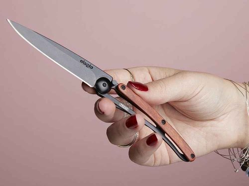 deejo 27g Linerlock Coralwood