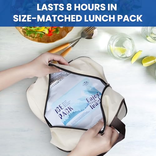 Reusable Ice Packs for Cooler- Long Lasting Cold Freezer Packs for Coolers and Lunch Boxes-Cooler Ice Packs for Camping Gear, Fishing, Road Trips,Beach Must Haves