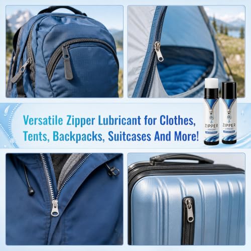 9 Pack Zipper Wax Lubricant Sticks for Metal & Plastic Zippers, Camping & Outdoor Gear