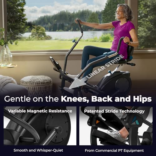 FreeStep LT3 Recumbent Cross Trainer Stepper - Zero-Impact Exercise w/Patented Physical Therapy Stride Technology, Whisper-Quiet, Multi-Position Arms, Free App w/Trainer-Led Workouts