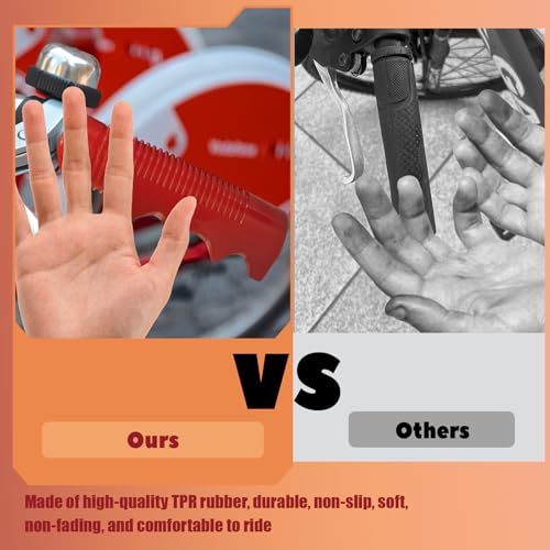 Handlebar Grips Replacement for Radio Flyer Tricycle,3/4 Inch Non-Slip Bike Handlebar Grips for Child,Red Replacement Push Handle Grips,Durable & Comfortable Bicycle Handlebars (1 Pair)