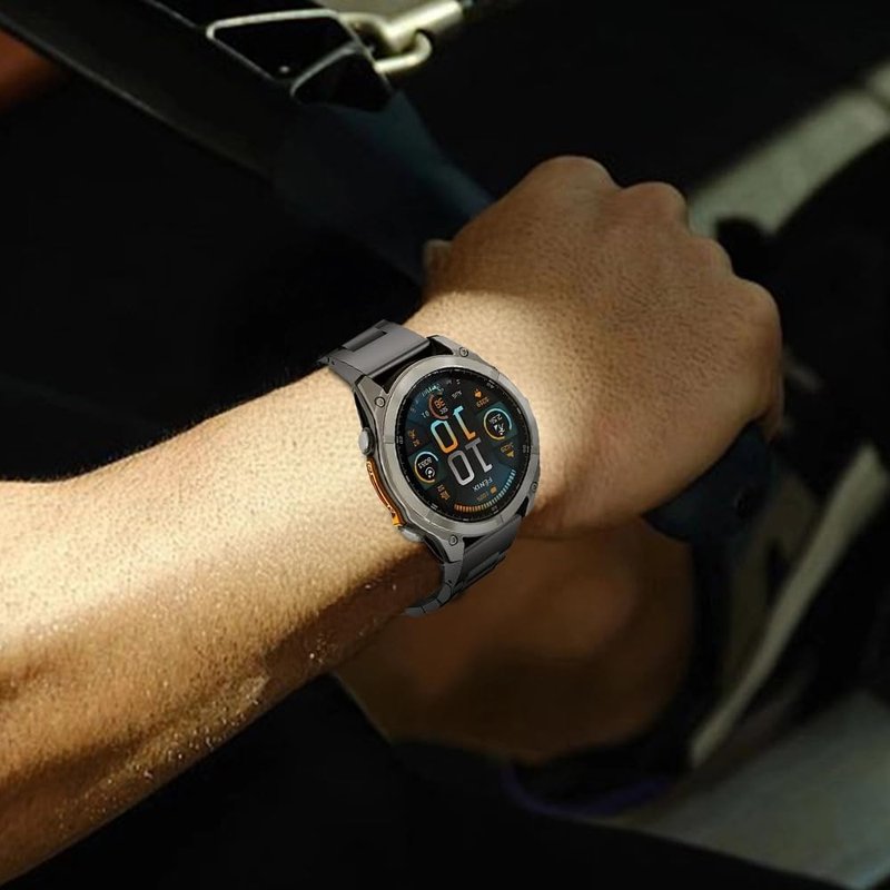 synsing 26mm Titanium Band for Tactix 8 51mm/Enduro 3 51 mm /7X Pro, 22mm Metal Strap for Venu 4 45mm/Fenix 8 47mm/Forerunner 965 955, 20mm Band für Instinct E 40mm/Fenix 8 43mm