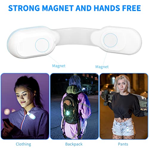 Rechargeable Nursing Night Light Nurse Nightshift Hands Free Emergency LED Flashlight Clip on Running Lights for Walking Running Pets Outdoor Emergency(Blue)