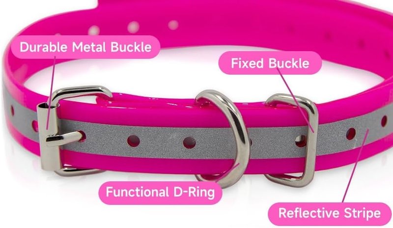 Replacement ¾” Collar Strap Bands - Double Buckle Loop for Pet Shock Bark Collars & Fences