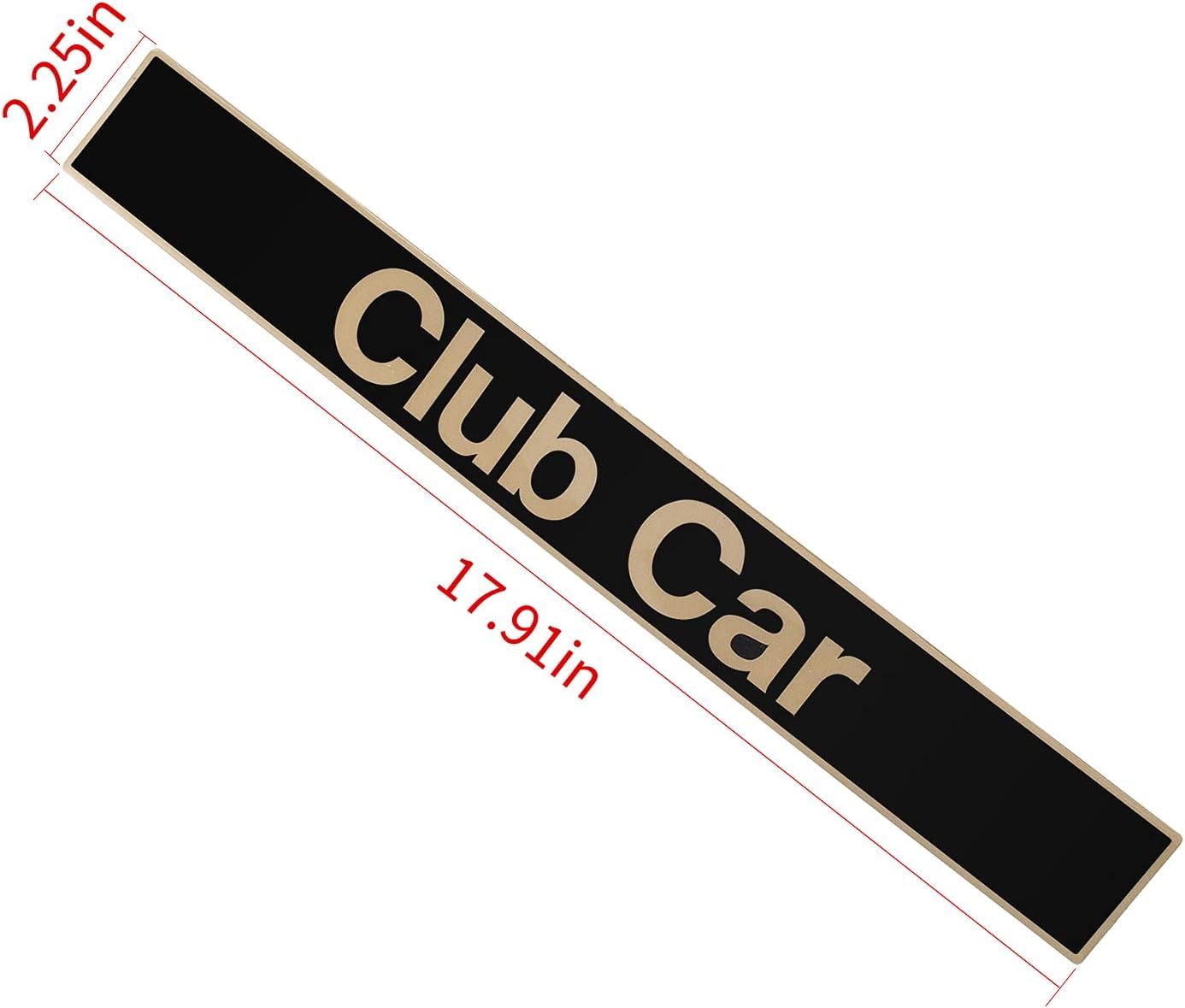 DRIVE UP Name Plate for Club Car DS Emblem Black Gold for Golf Cart-18" X 2.24"