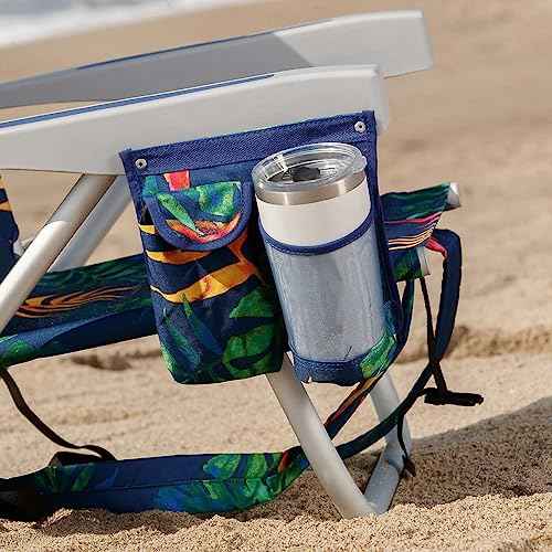 Tommy Bahama 5 Position Beach Chair (Green Leaves)