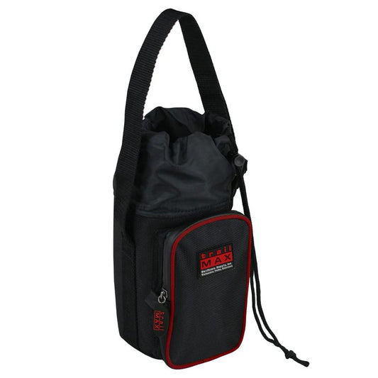 TrailMax 500 Series Water Bottle Horse Saddle Bag; Insulated & Padded Drink Holder; Water Bottle Holder; Western & endurance Saddle Water Carrier; Water Bottle Not Included; Red Piping