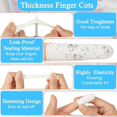 3000Pcs Latex Finger Cots Disposable Finger Glove Protection for Fingertip, Anti-Static Medium Finger Cover Protectors