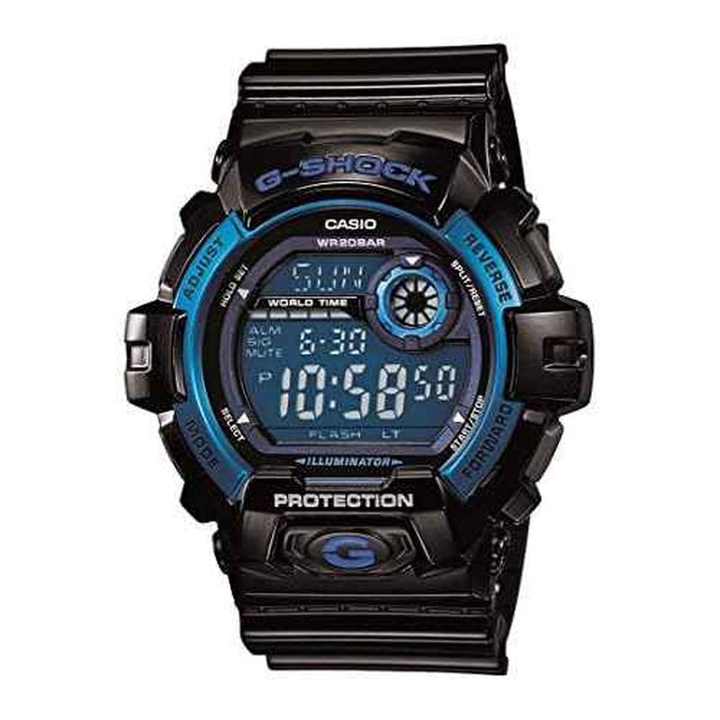Casio Men's G8900A-1CR G-Shock Black and Blue Resin Digital Sport Watch