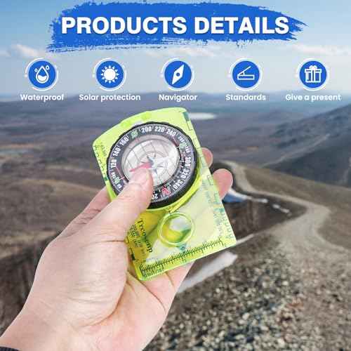 Orienteering Compass, Hiking Survival Compas, Compasses Kids for Magnetic Camping Backpacking, Compas Small Mini Stuff