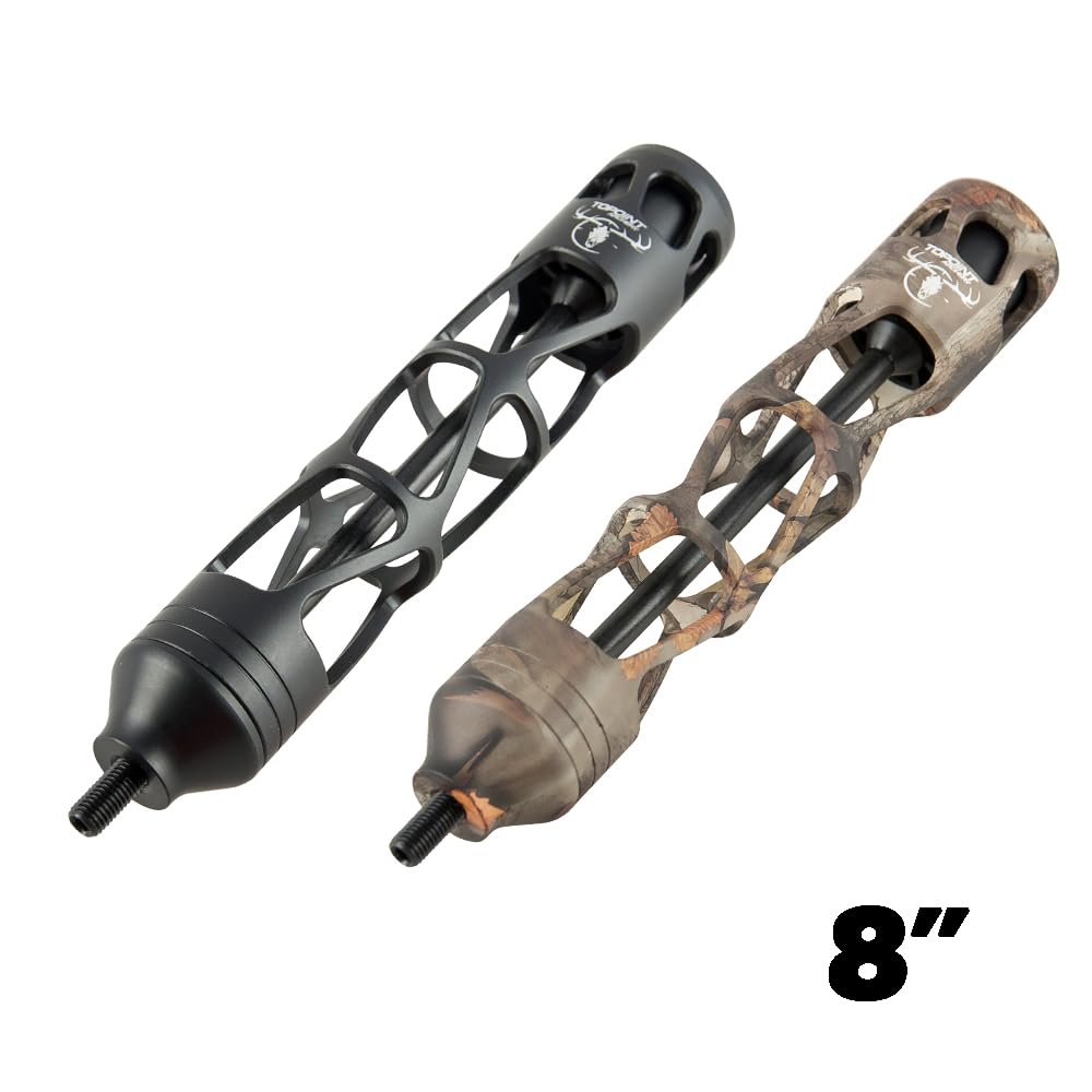 ZSHJGJR Archery Bow Stabilizer Aluminum Alloy, Shock Absorber, 5 Inch 8 Inch 11 Inch, Bow Stabilizer Vibration Damper, All-CNC Aluminum Machined for Compound Bow Accessories (Black, 5 Inch)
