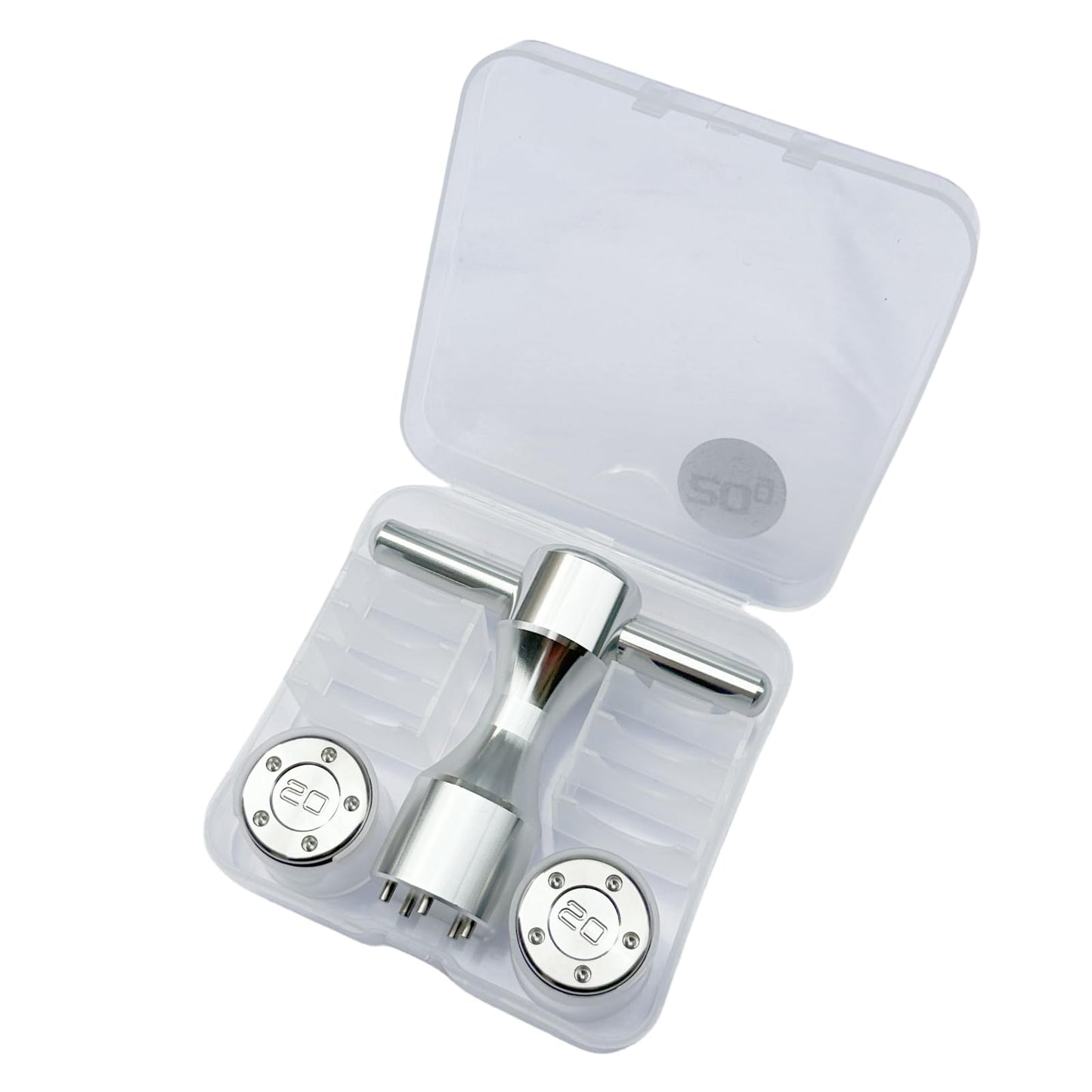 CHILXE 2pcs Golf Putter Weights 20g with Wrench Tool Kit Compatible with Scotty Cameron Newport Phamtom GoLo Futura Putters, Silver Golf Weights with Plastic Case