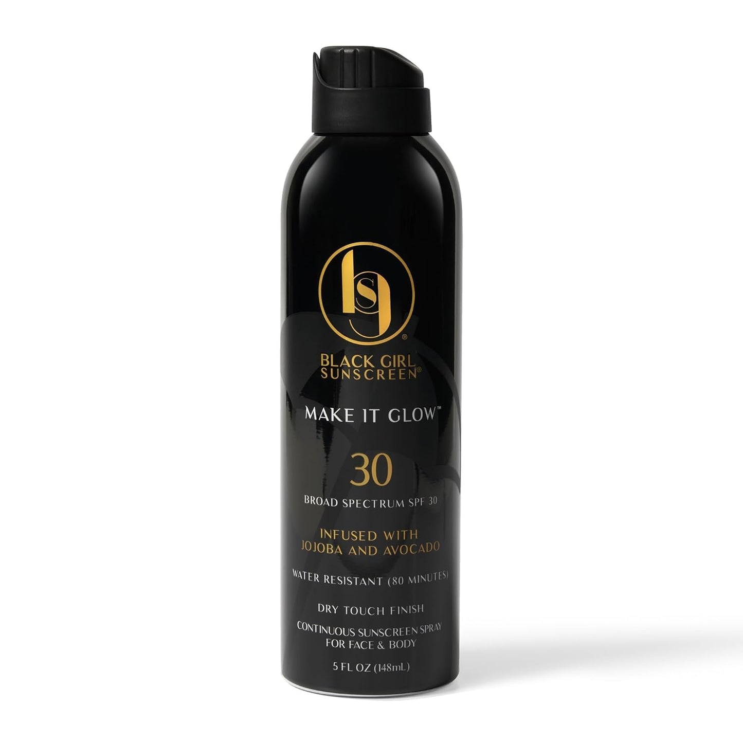 Black Girl Sunscreen Make It Glow Spray SPF 30 for Face & Body - 5 Fl Oz