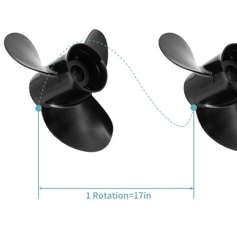 Dokili Upgrade Aluminum Boat Propeller 48-77344A45 for Mercury Outboard Engine 40-140HP 13-1/4x17 Pitch 15-Spline Tooth, RH, Hub Kits Included