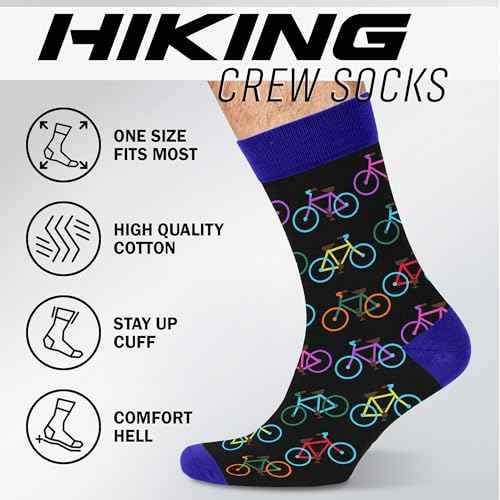 VICRAZY Hiking, Cycling, Camping Socks for Men, Women - Hiking, Bicycle, Camping, Bike Accessories, Stocking Stuffers